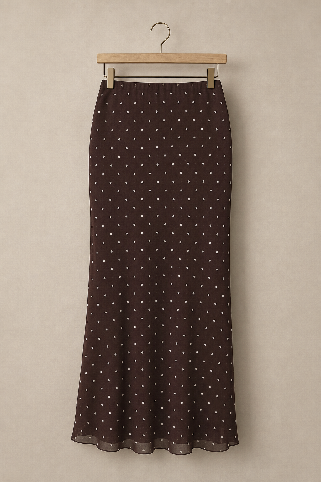 Eda Polka Dot Mesh Midi Skirt