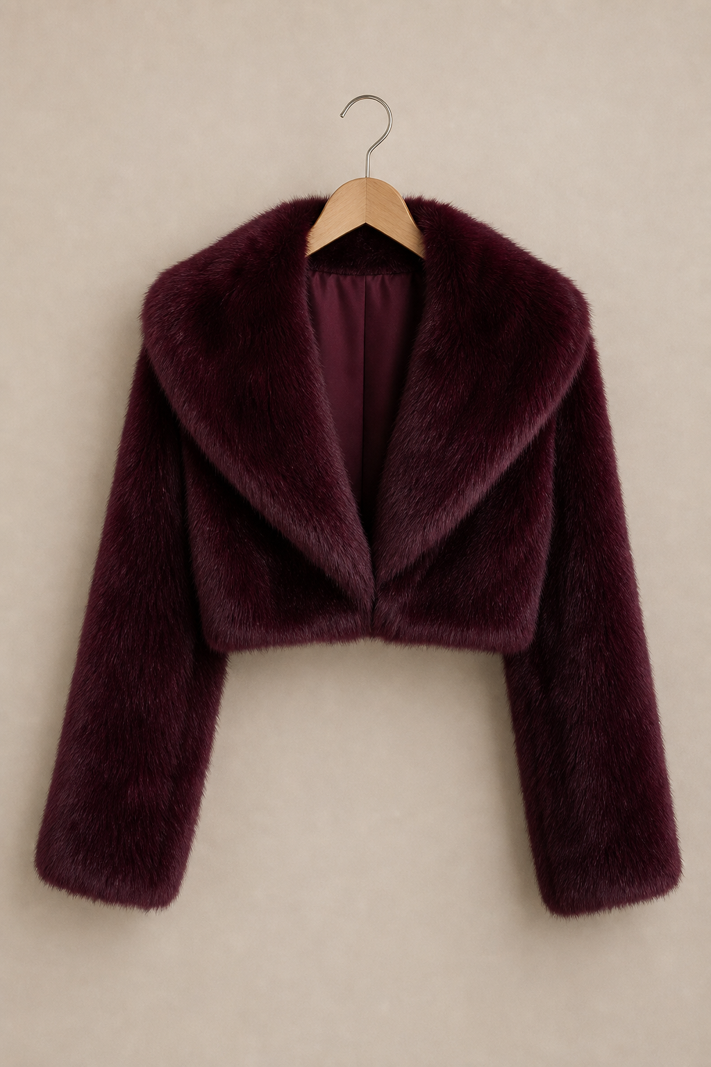 Cropped Faux Fur Jacket