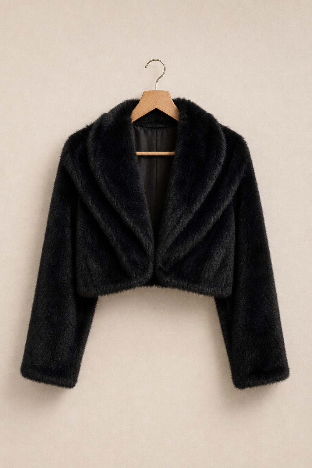 Cropped Faux Fur Jacket