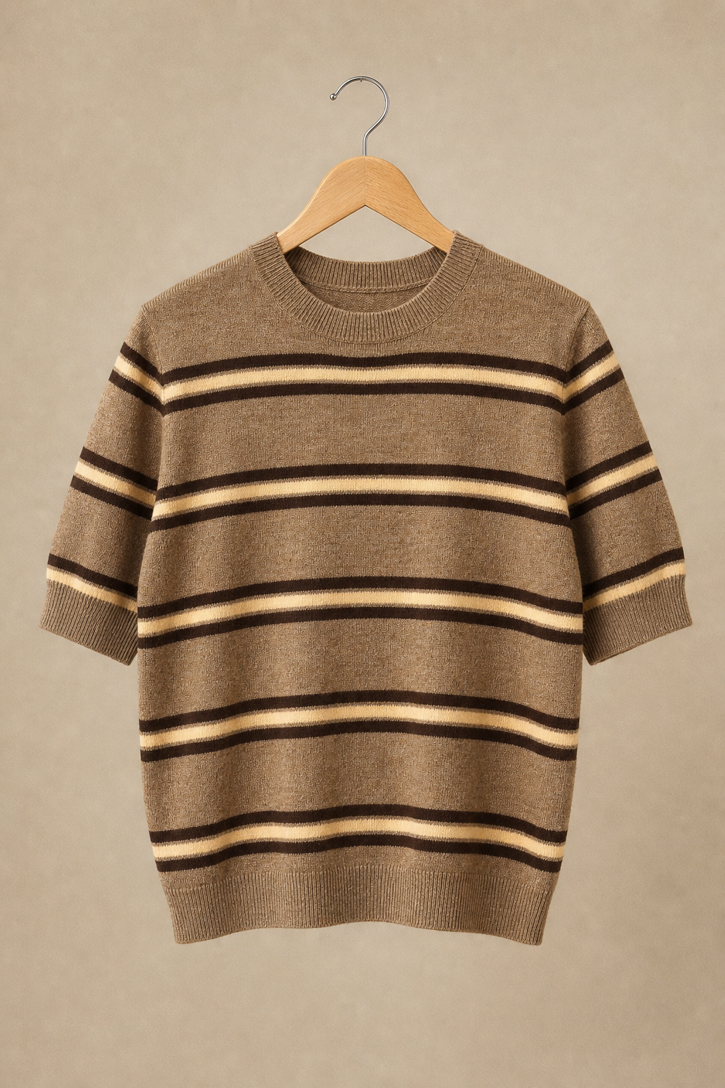 Stripe Short sleeve Sweater