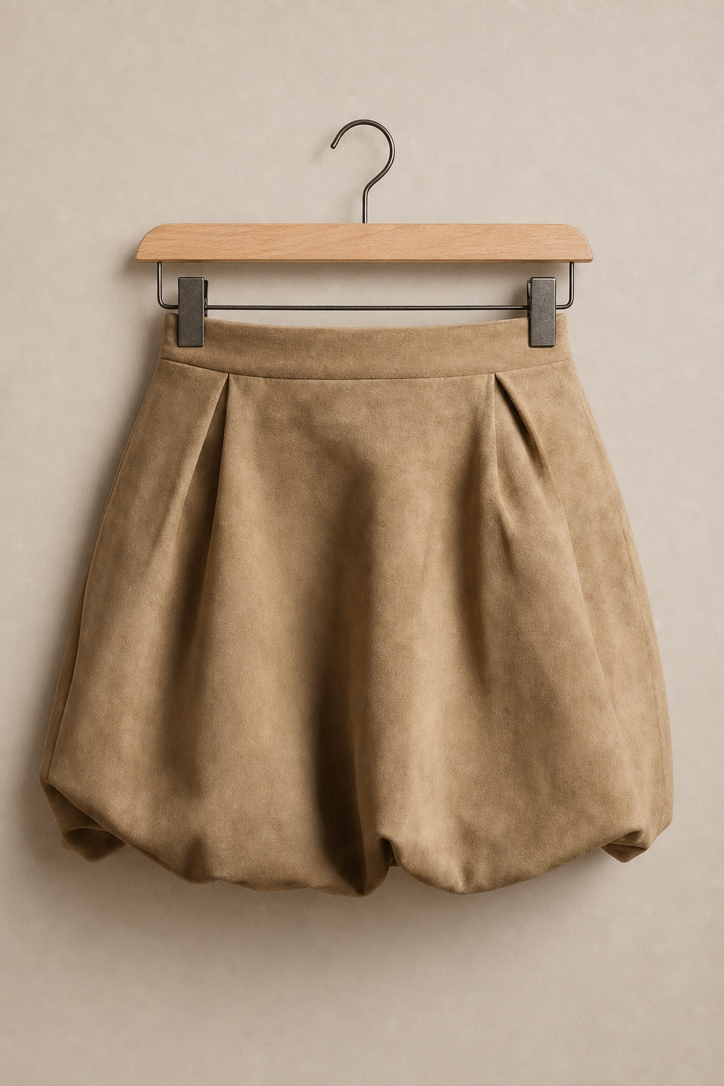Suede Bubble Skirt
