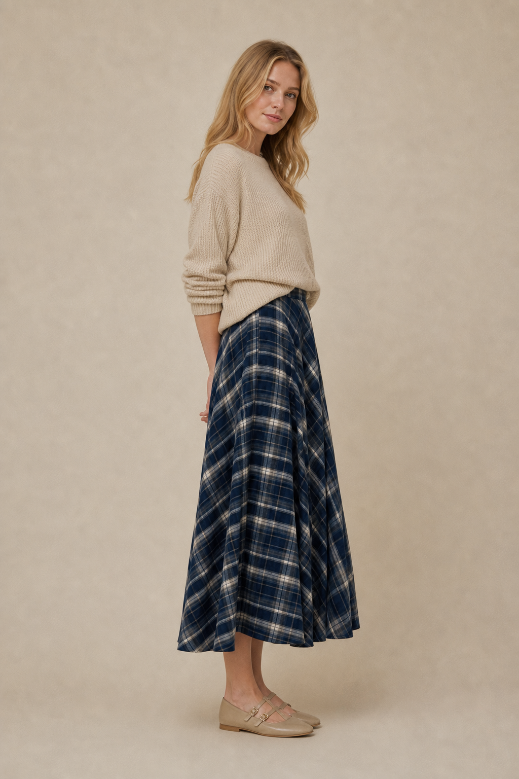 Plaid Maxi Skirt