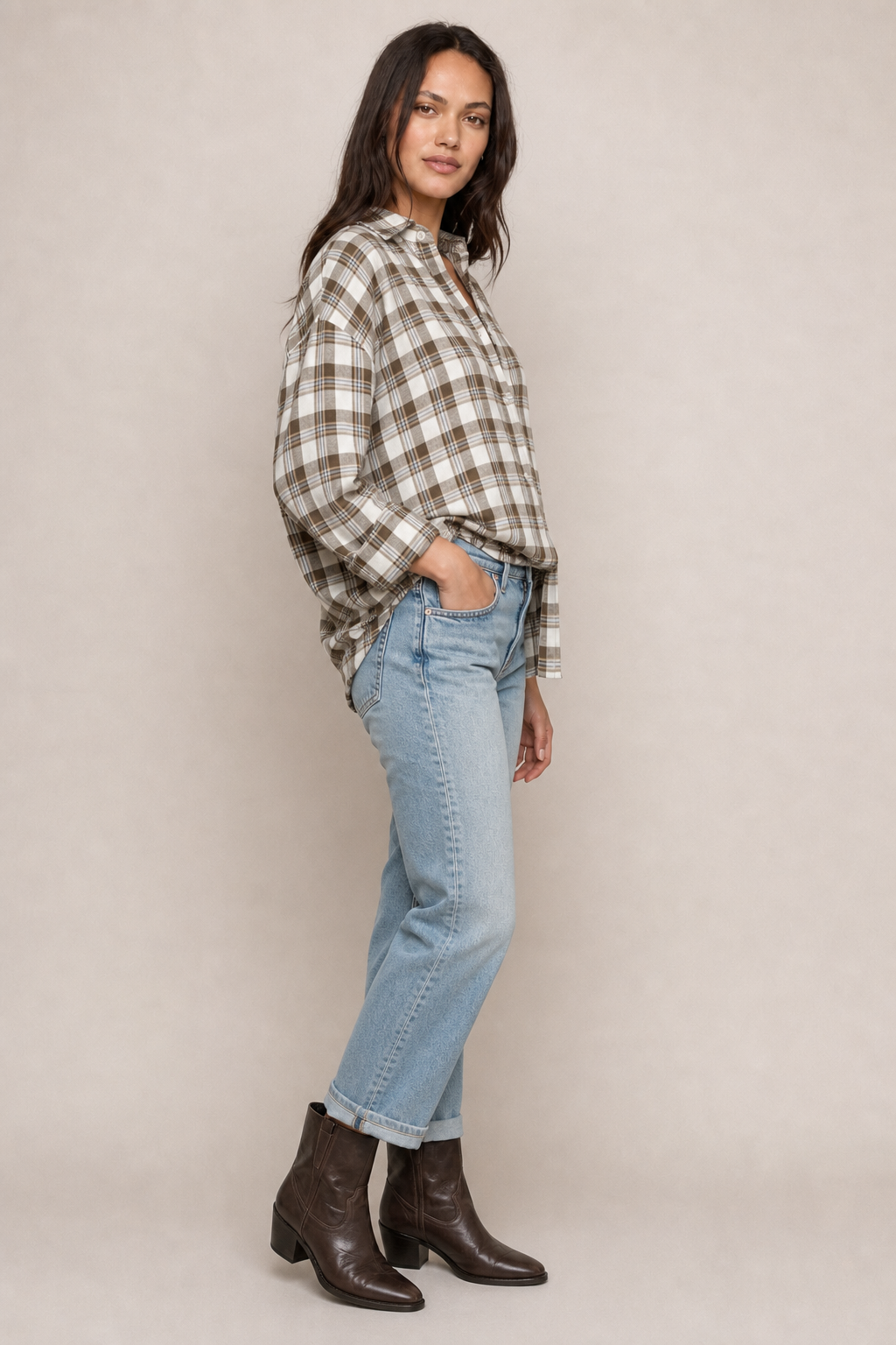 River Plaid Button Up