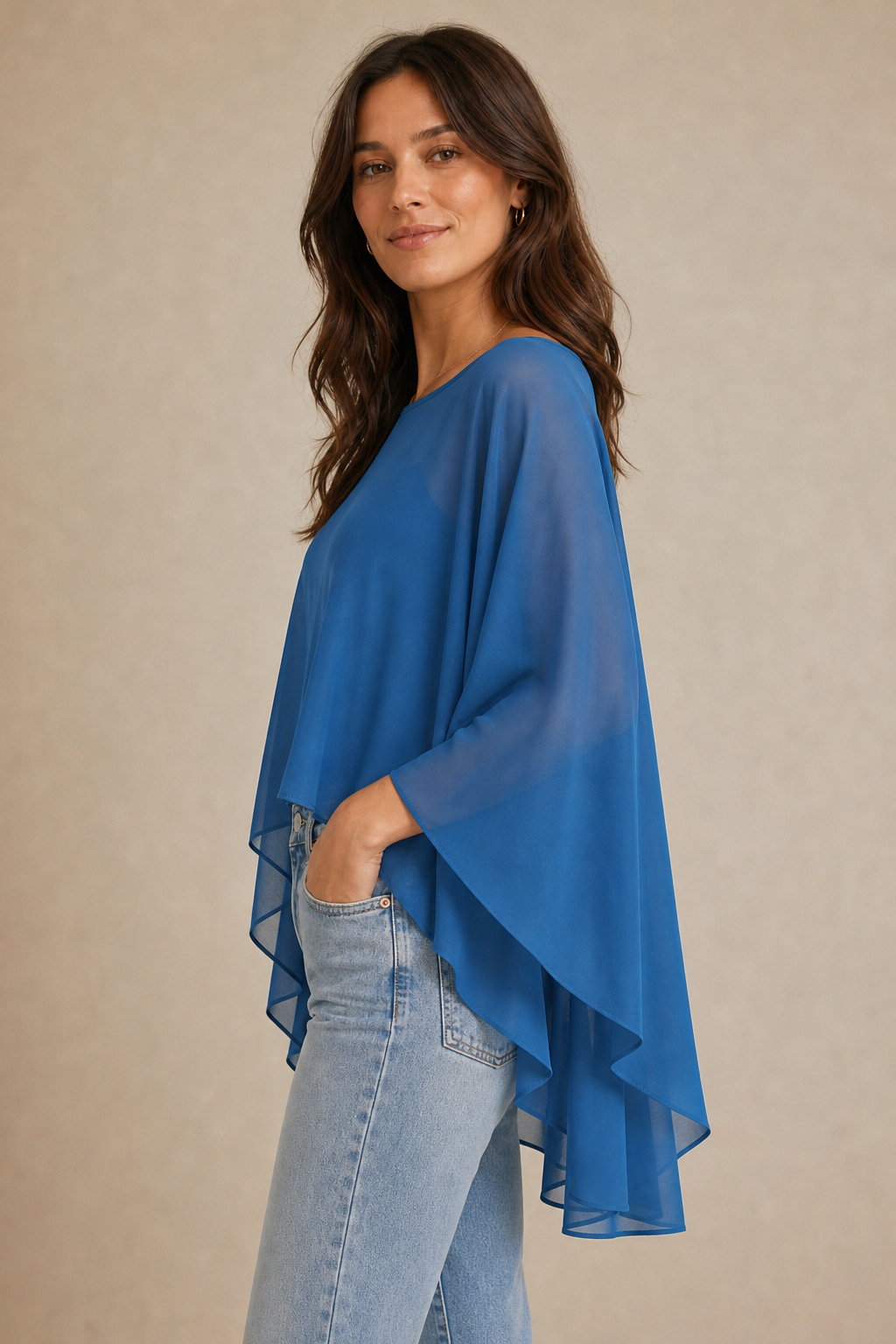 Sheer Poncho Top