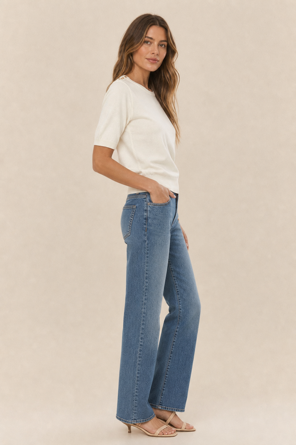 Button Sweater Top