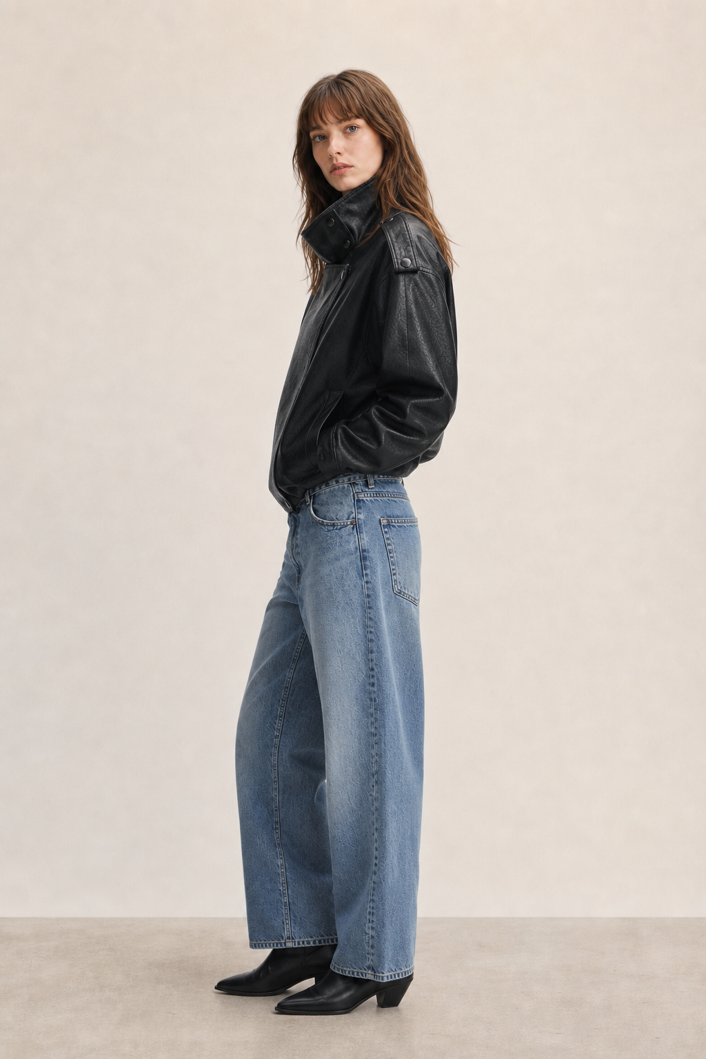 Oversized Faux Leather Jacket