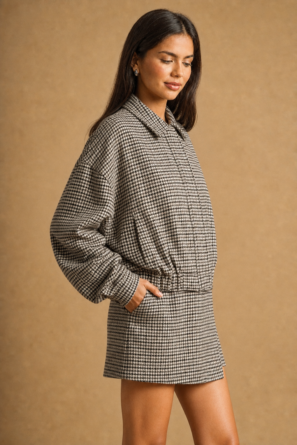 Houndstooth Pattern Jacket