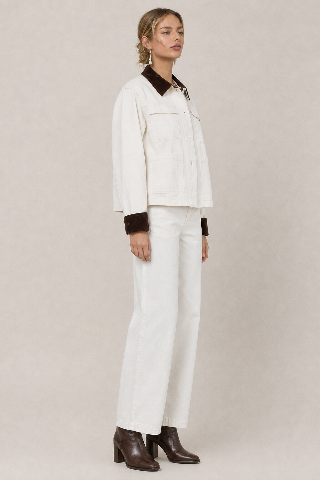 Cotton Twill Contrast Barn Jacket