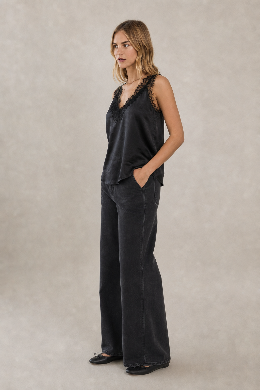 Cami With Lace Trim