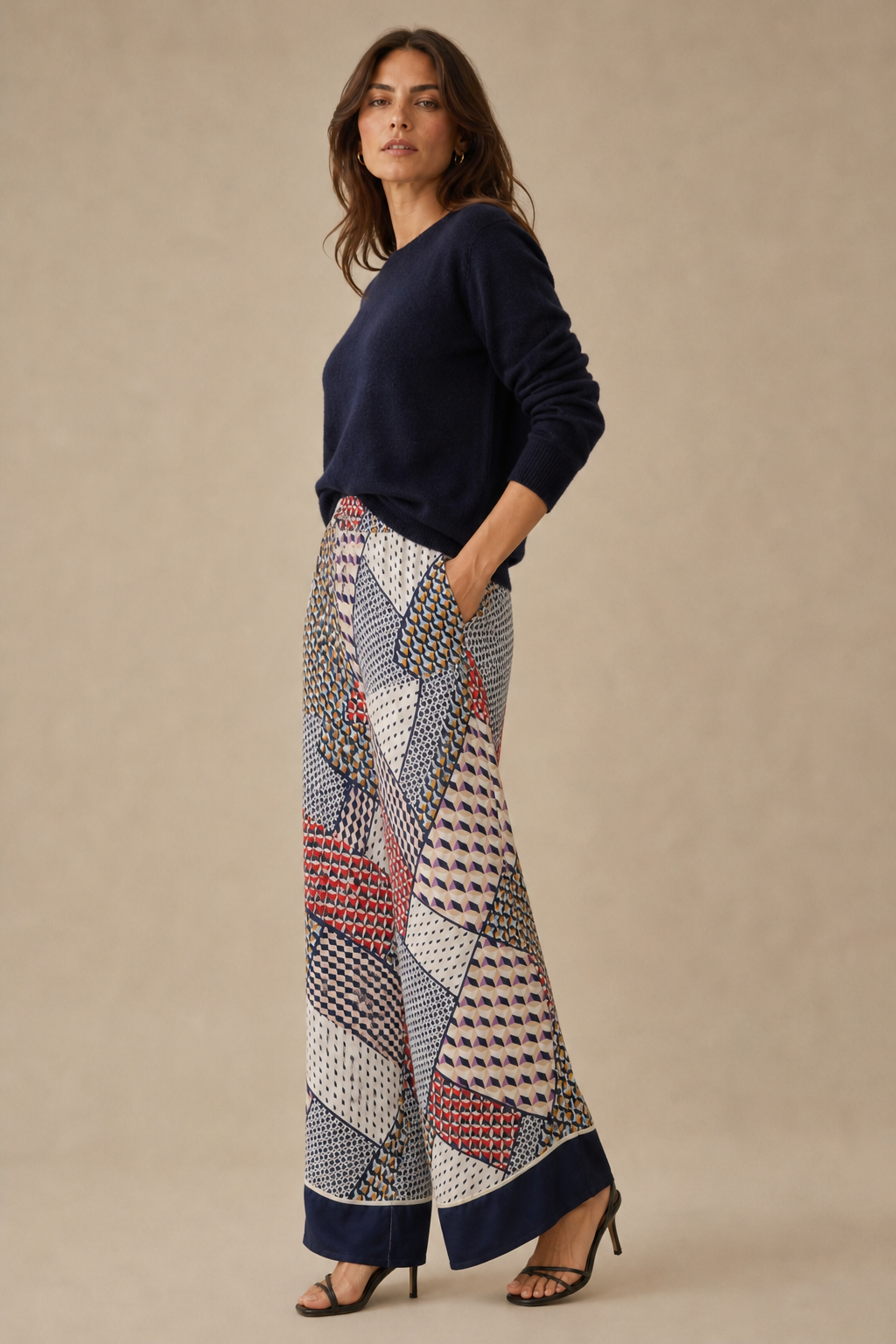 Patchwork Silky Pants