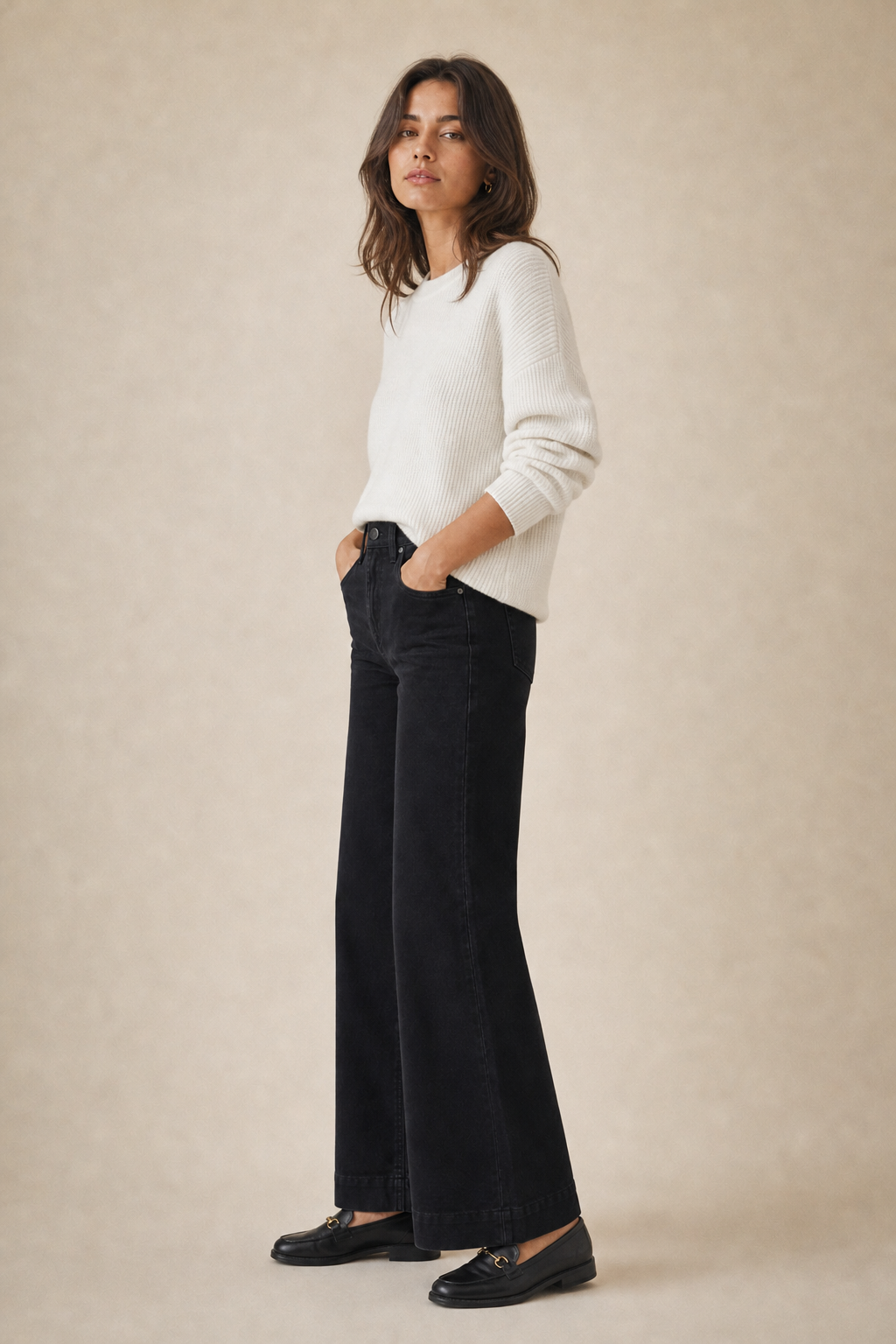 Twisted Seam Black Jeans