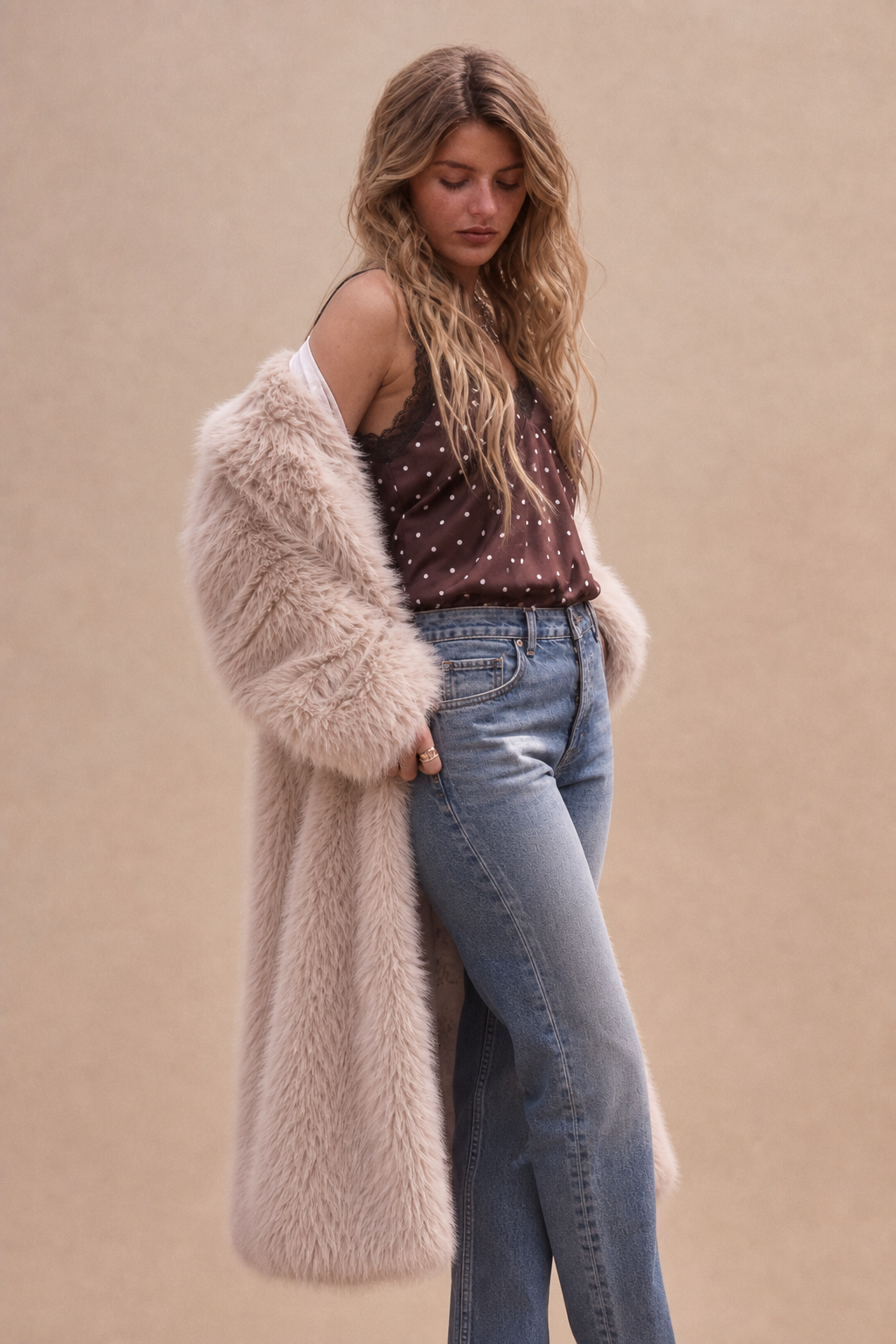 Faux Fur Long Coat
