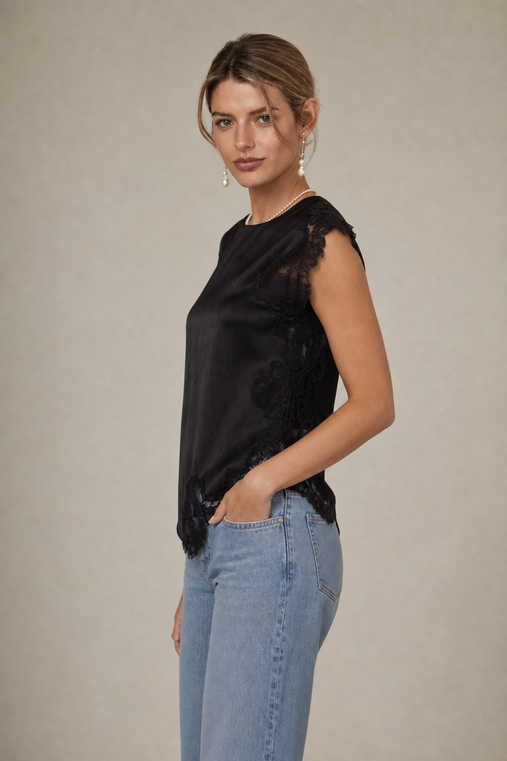 Mixed Lace Blouse