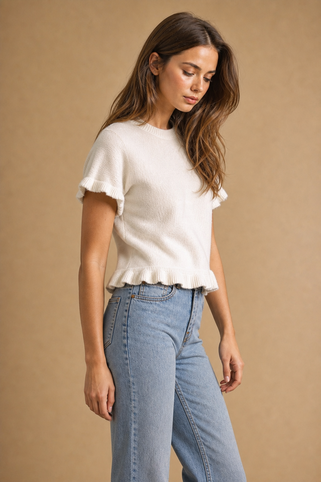 Ruffle Hem Sweater
