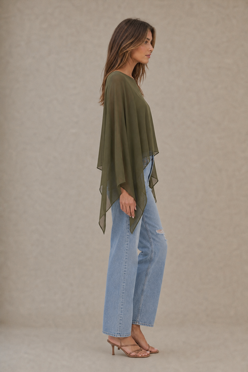 Sheer Poncho Top