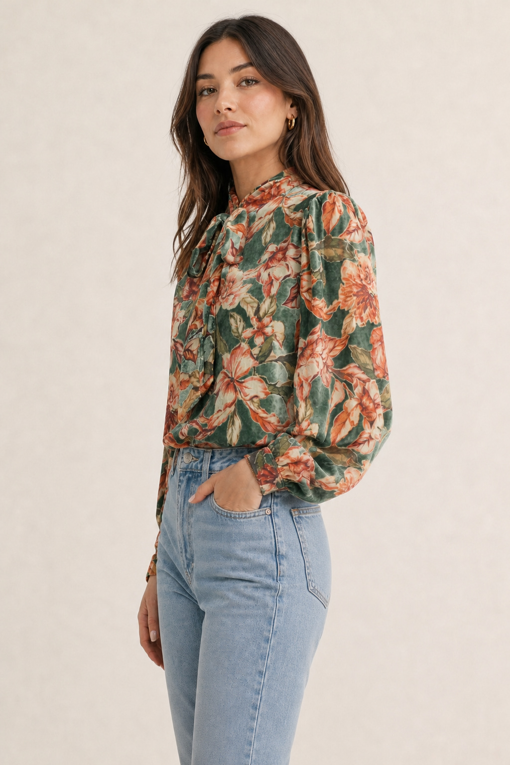 Velvet Floral Top