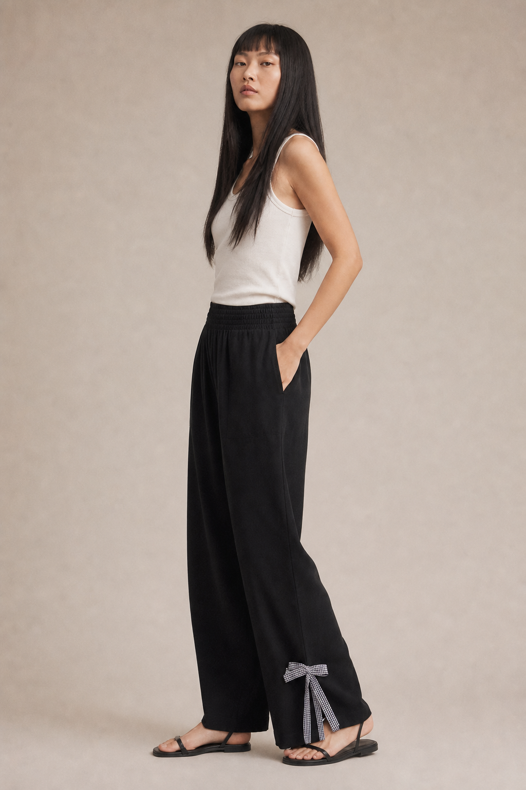 Bow Linen Pant