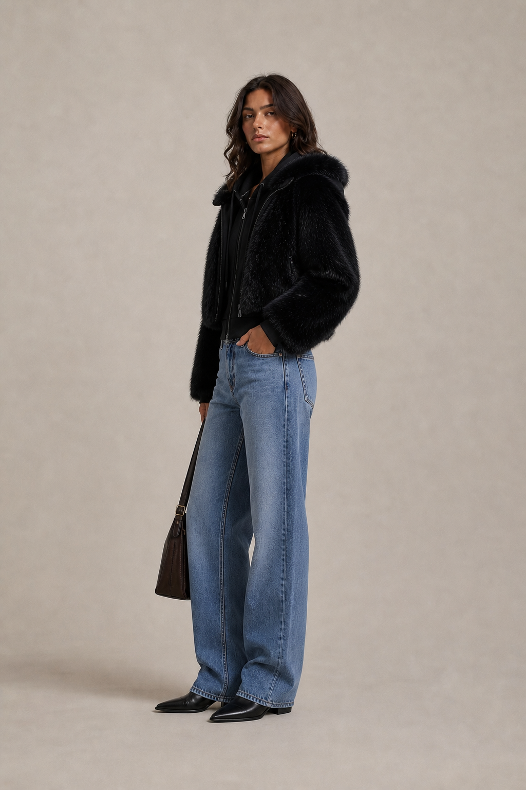 Camille Fur Zip Up
