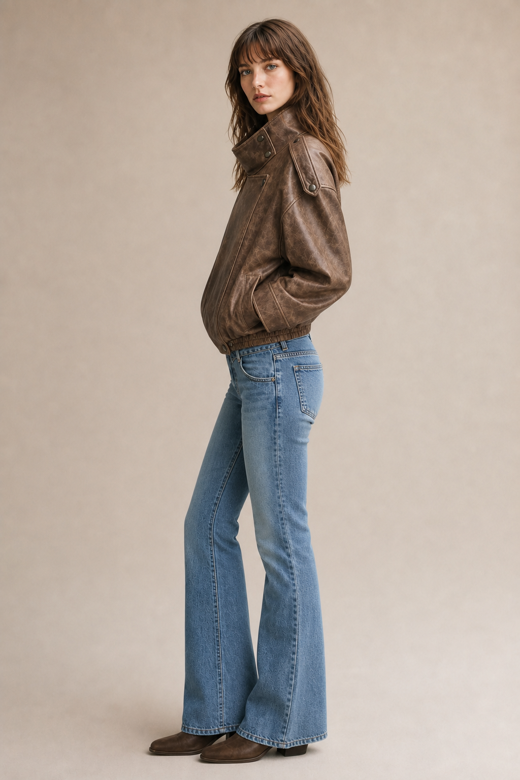 Oversized Faux Leather Jacket
